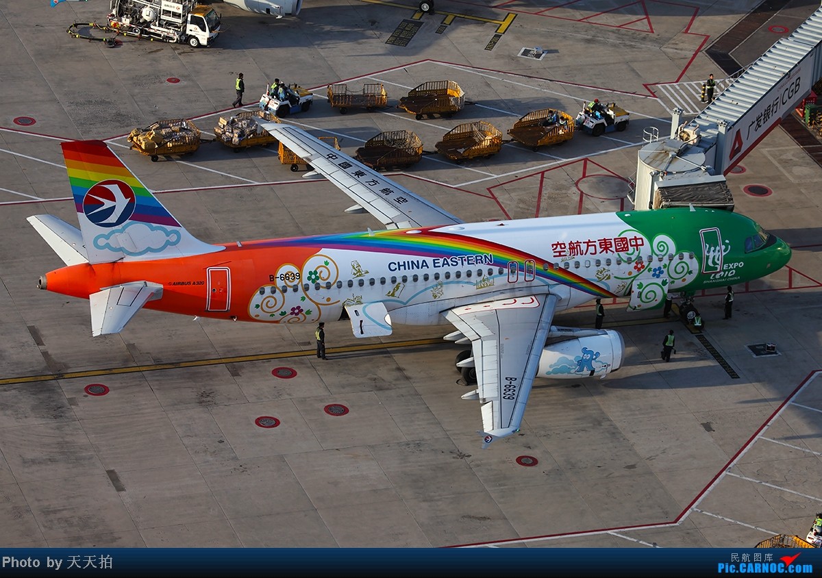 东方航空公司空客a320彩绘飞机