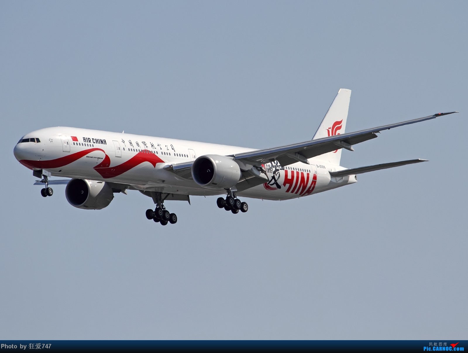 波音777-300爱中国,波音777-300 airchina爱china彩绘波音777-300er boeing 777-300er b-2006 中国